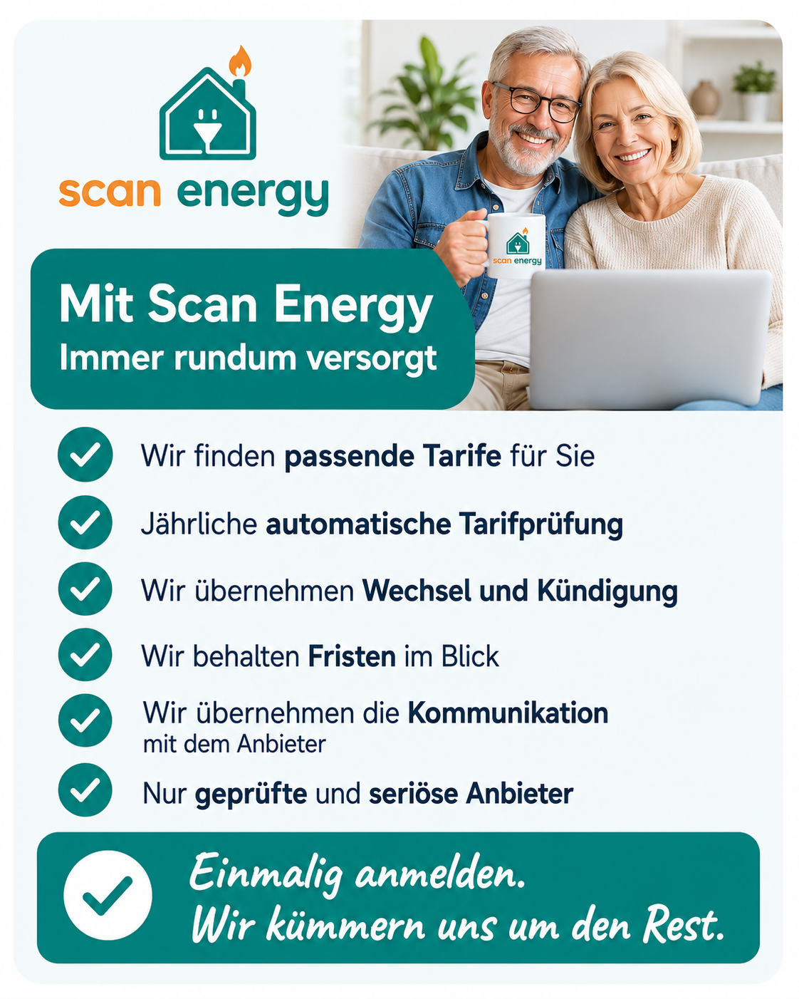 Vorteile Vorteile des scan energy wechselservice für strom und gas